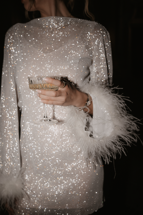 Women's White Feather Dress | White Feather Dress | CILIE Women's White Feather Dress | White Feather Dress | CILIE