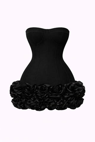 Cielie black mini corset dress