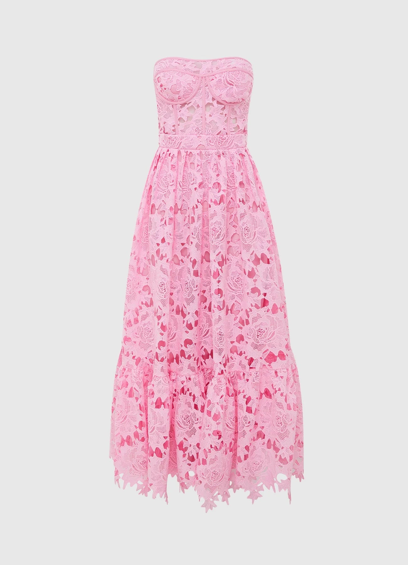 Strapless Lace Midi Dress | Women's Summer Dress | CILIE XL Strapless Lace Midi Dress | Women's Summer Dress | CILIE XL