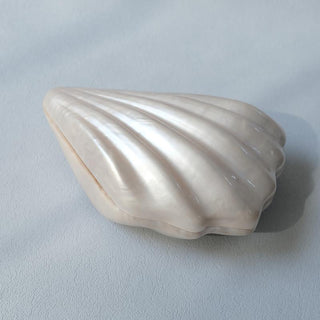 Sea Shell Clutch, Bridal Clutch, Bridal Bag, White Clutch, Pearl Clutch 