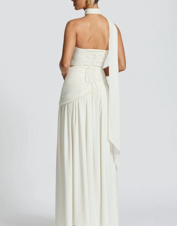Soleil | Maxi Dress with Scarf white Soleil | Maxi Dress with Scarf white